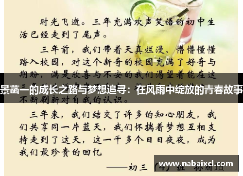 景菡一的成长之路与梦想追寻：在风雨中绽放的青春故事